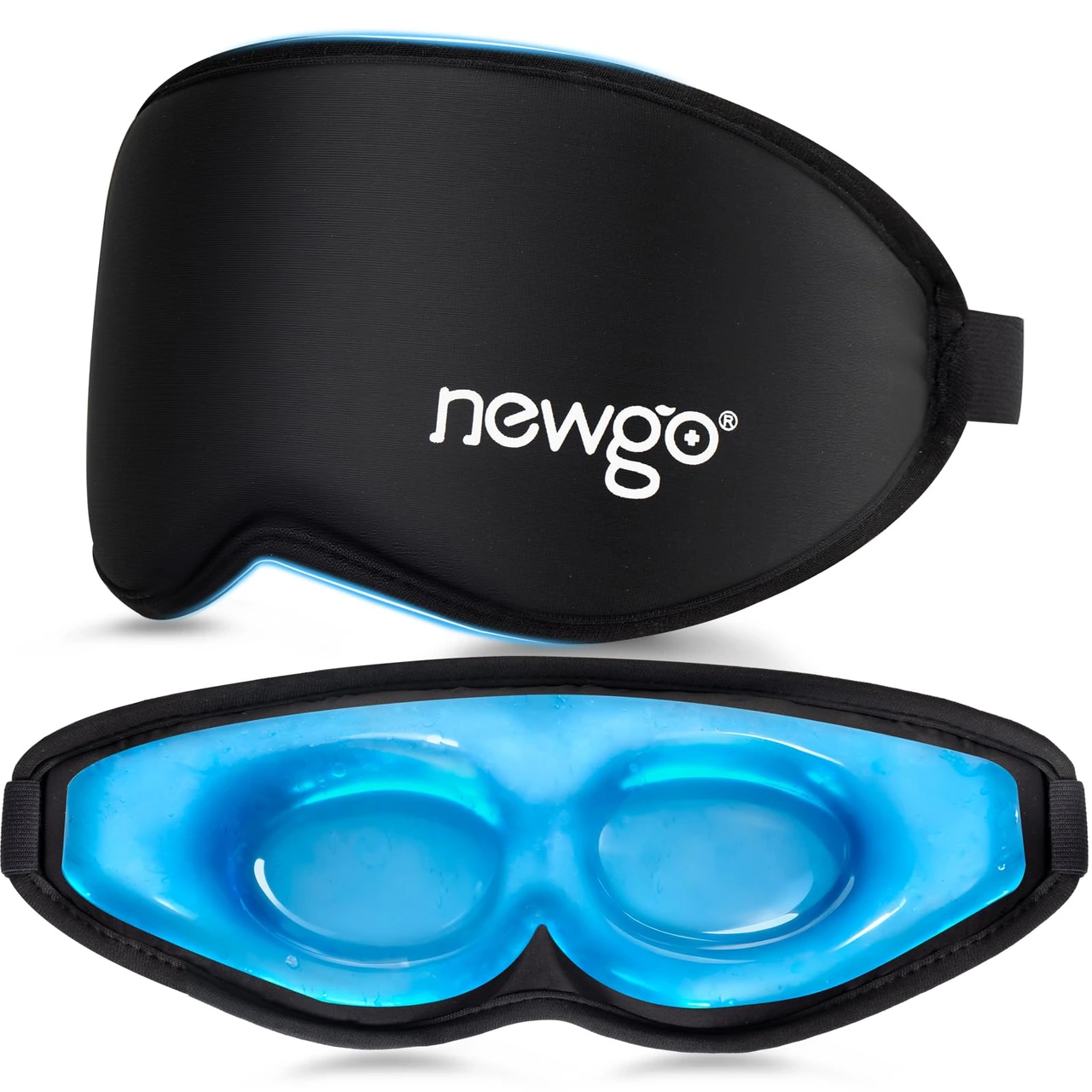 3D Cooling Eye Mask, Weighted Eye Mask for Sleeping, Black