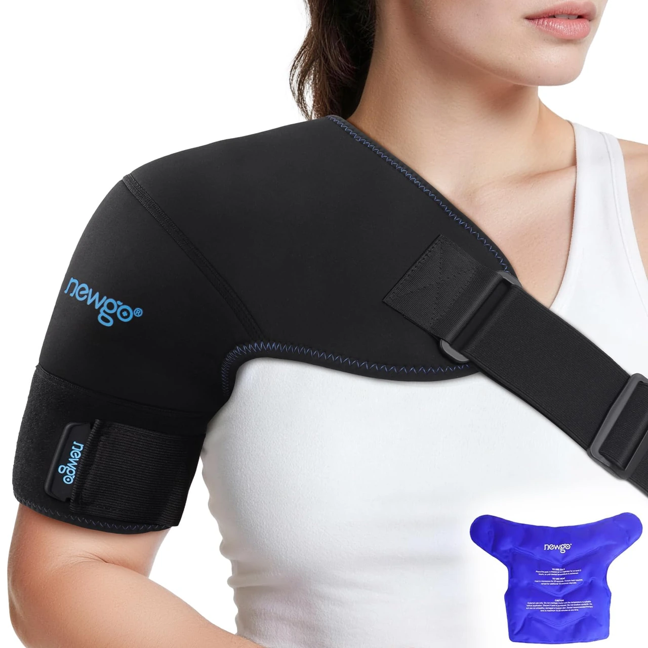 Shoulder Ice Pack, Compression for Both Shoulders, M